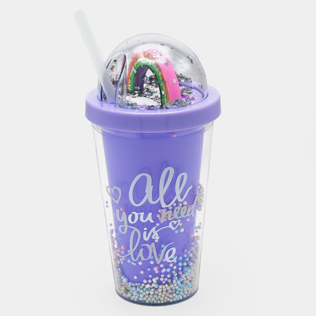 Fancy Straw Glass/Cup For Kids