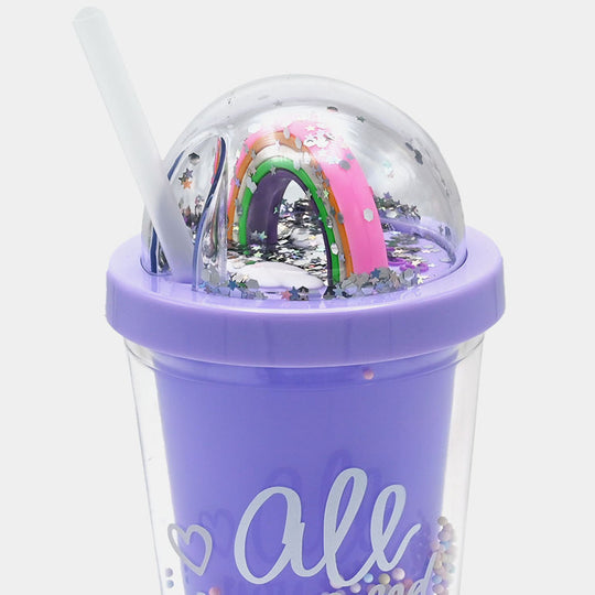 Fancy Straw Glass/Cup For Kids