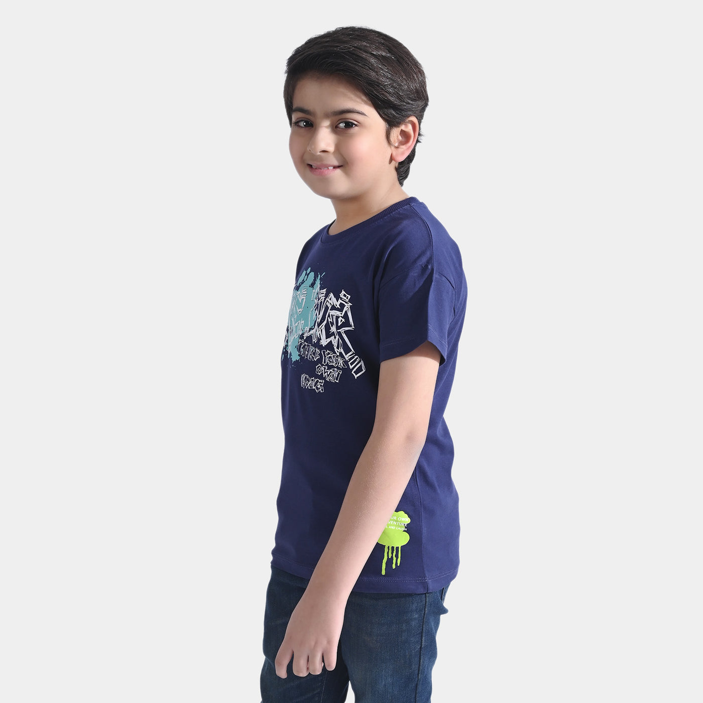 Boys Cotton Jersey T-Shirt H/S LIKE EVER | True Navy