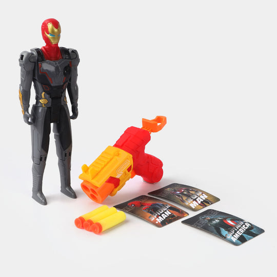 Soft Bullet Gun + Action Figure For Kids