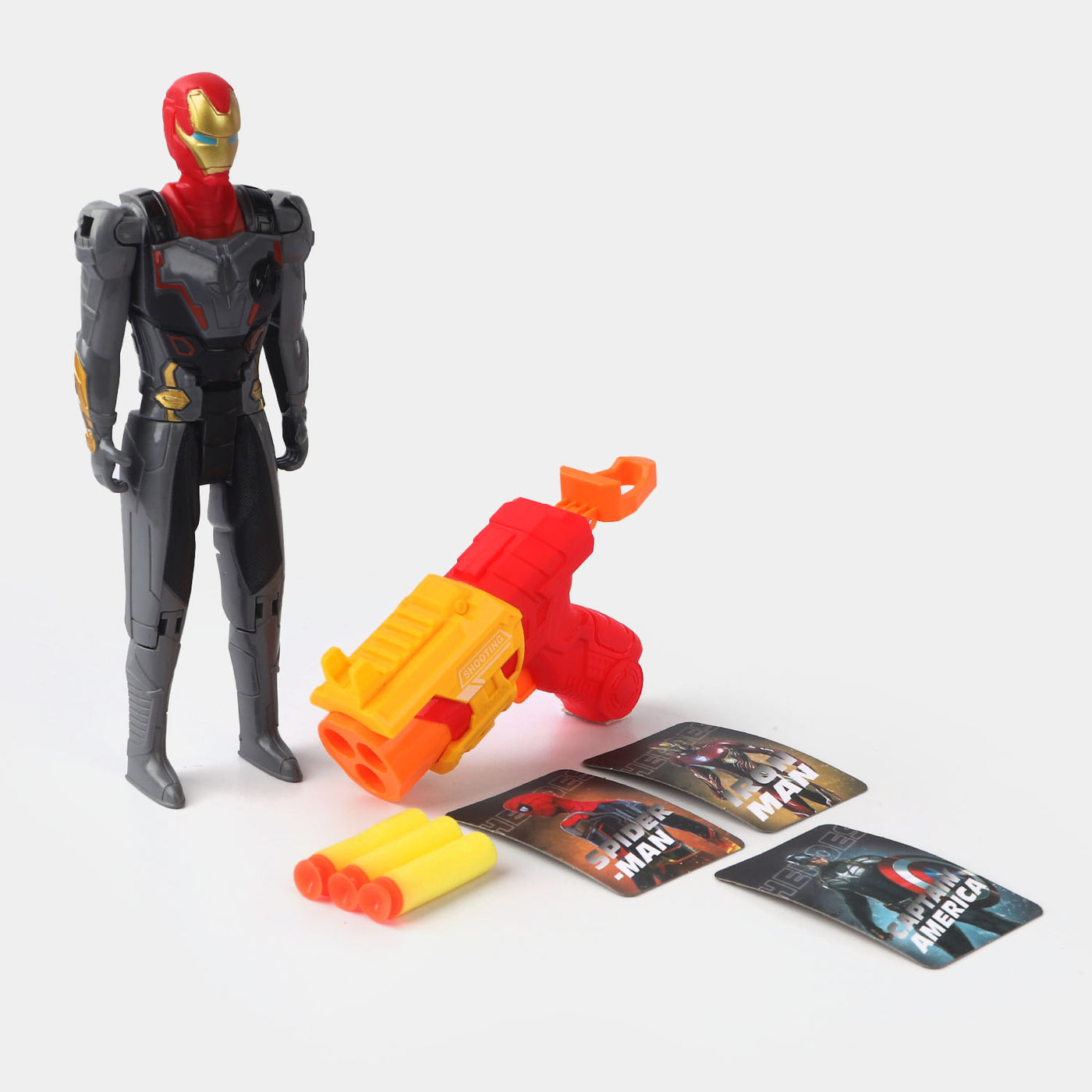 Soft Bullet Gun + Action Figure For Kids