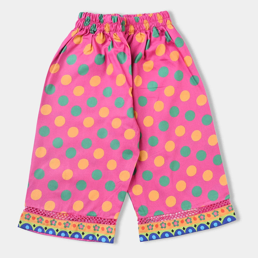 Infant Girls Cotton Poplin Printed 2 PCs Suit Pop art-Multi