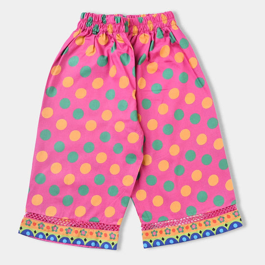 Infant Girls Cotton Poplin Printed 2 PCs Suit Pop art-Multi