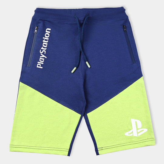 Boys Cotton Terry Knitted Short PlayStation-True Navy