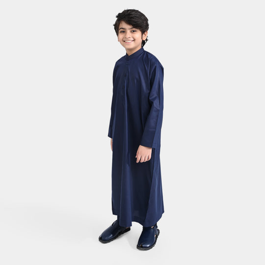 BOYS POLY VISCOSE JUBBA 2 PIECE-NAVY