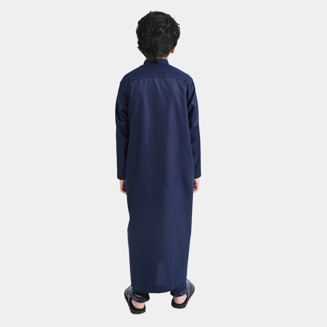 BOYS POLY VISCOSE JUBBA 2 PIECE-NAVY