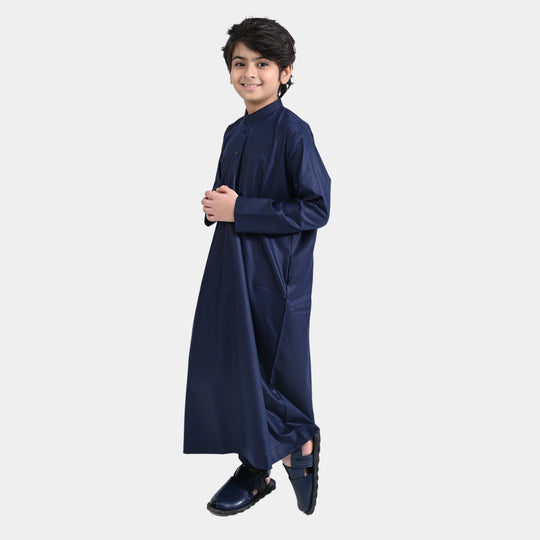 BOYS POLY VISCOSE JUBBA 2 PIECE-NAVY