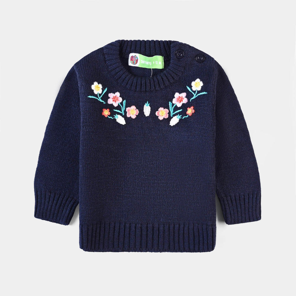 Infant Girls Sweater Knit Suit Blue bell-NAVY