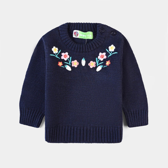 Infant Girls Sweater Knit Suit Blue bell-NAVY