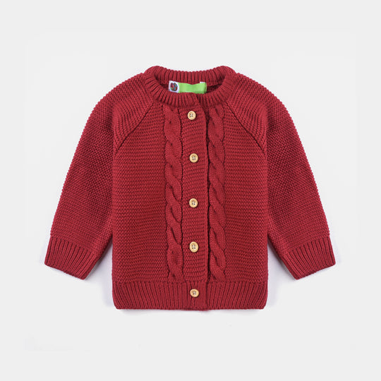 Infant Girls Sweater knit 2PC Suit Celtic Cable-Red