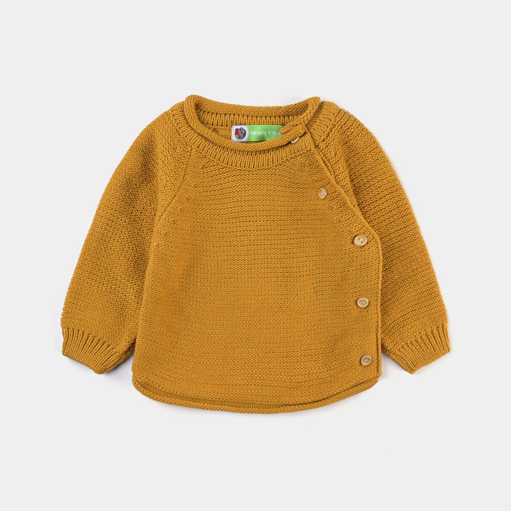 Infant Boys Sweater Knit Suit W/Cap Butter Scotch -Mustard