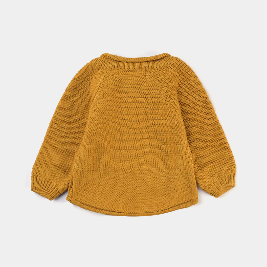 Infant Boys Sweater Knit Suit W/Cap Butter Scotch -Mustard