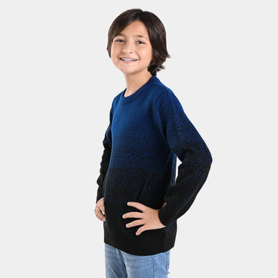 Boys Acrylic Sweater Diamond-Blue