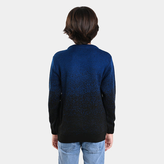 Boys Acrylic Sweater Diamond-Blue