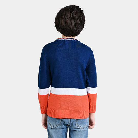 Boys Acrylic Sweater Point Cove-NAVY