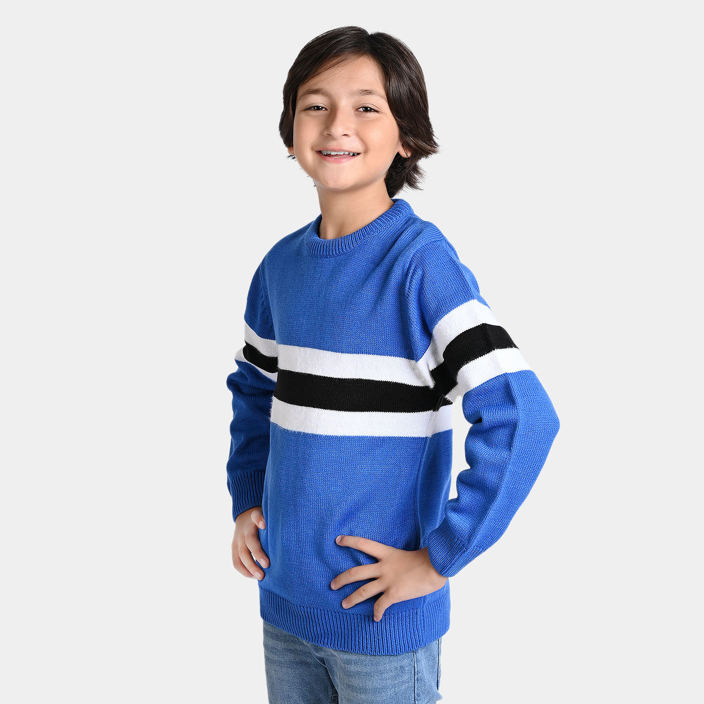 Boys Acrylic Sweater Athens-Brill Blue