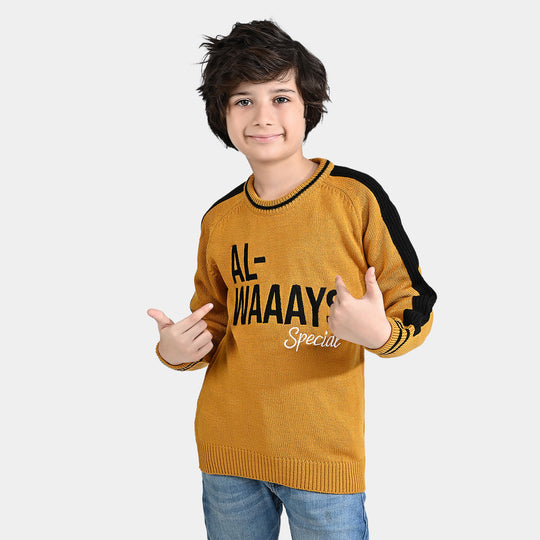 Boys Acrylic Sweater Always-Mustard