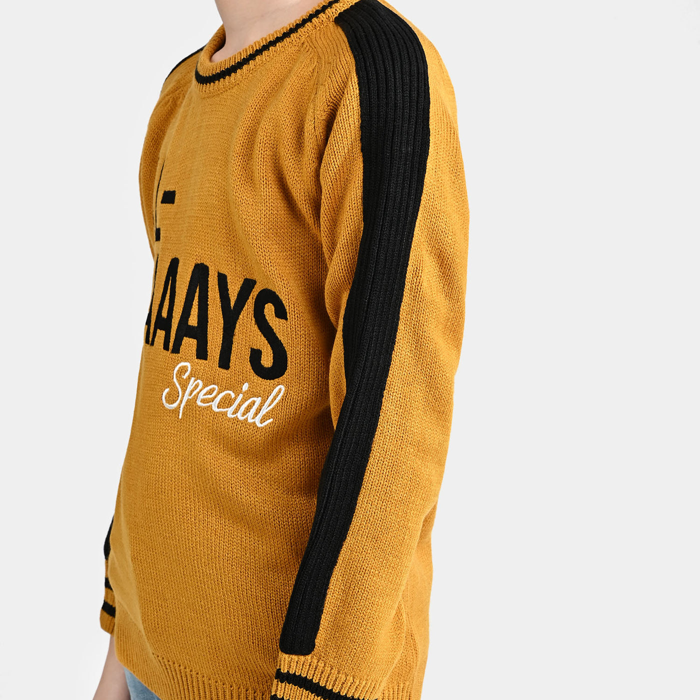 Boys Acrylic Sweater Always-Mustard