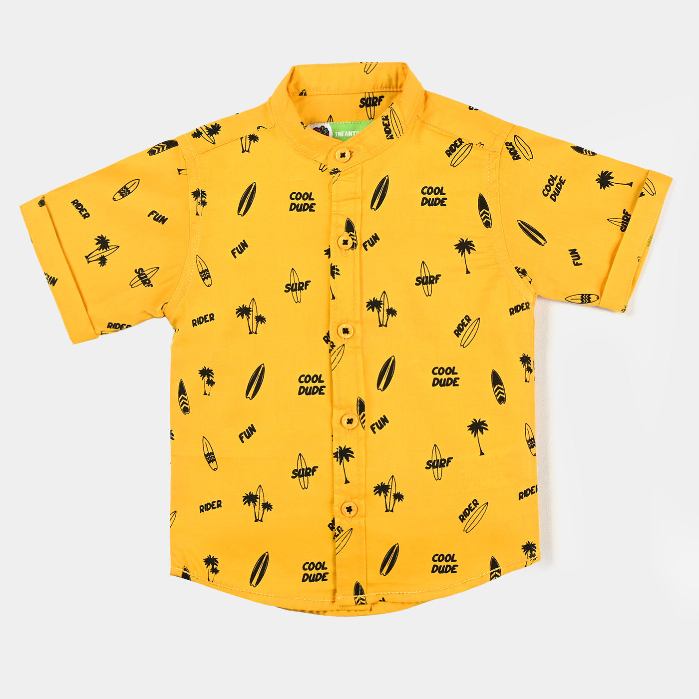 Infant Boys Cotton Poplin Casual Shirt Cool-Citrus