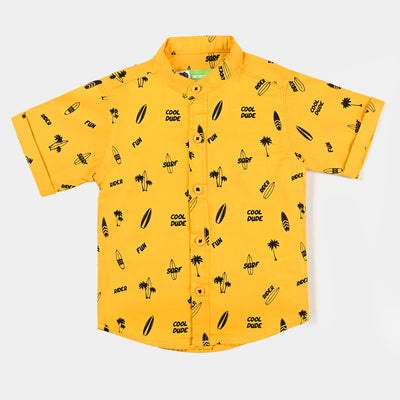 Infant Boys Cotton Poplin Casual Shirt Cool-Citrus
