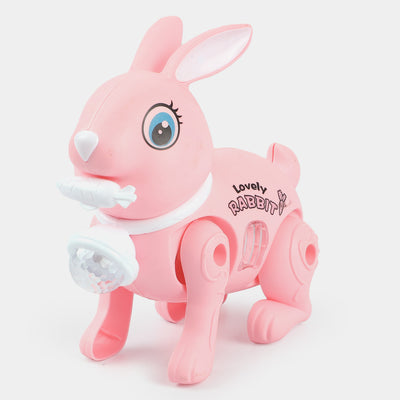 Electric Walking Rabbit Toy-Pink