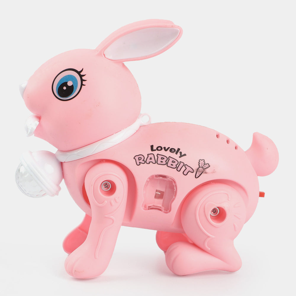 Electric Walking Rabbit Toy-Pink