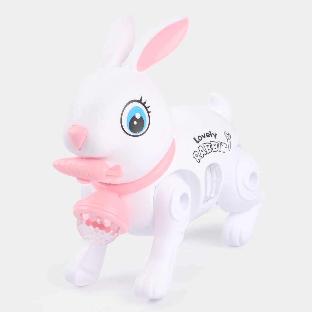 Electric Walking Rabbit Toy-White