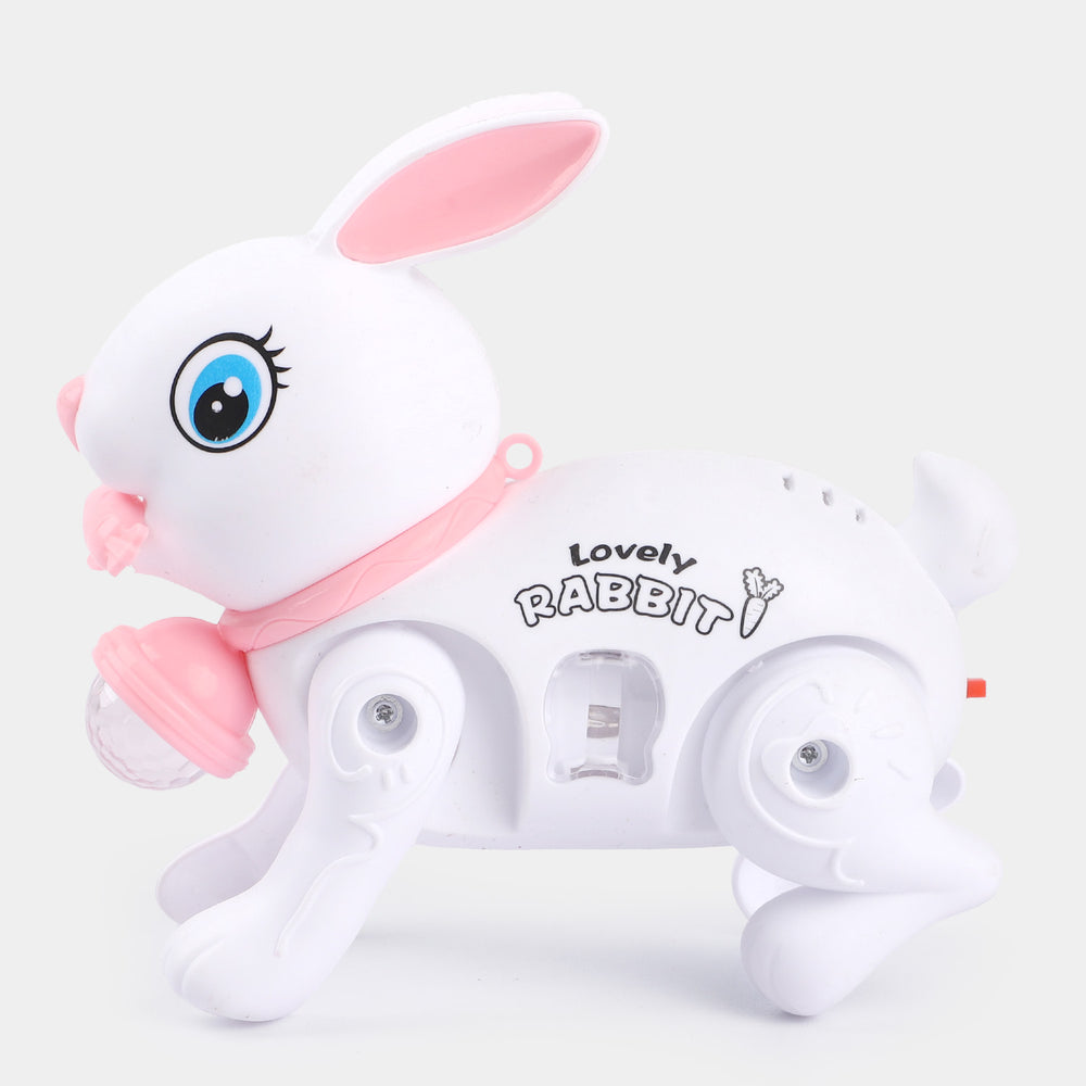 Electric Walking Rabbit Toy-White