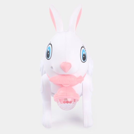 Electric Walking Rabbit Toy-White