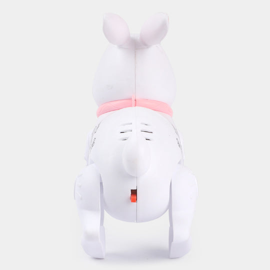 Electric Walking Rabbit Toy-White