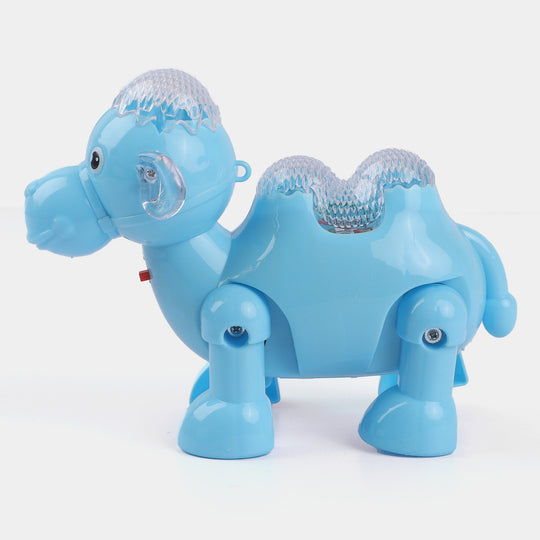 Electric Walking Camel With Lights & Music-Blue