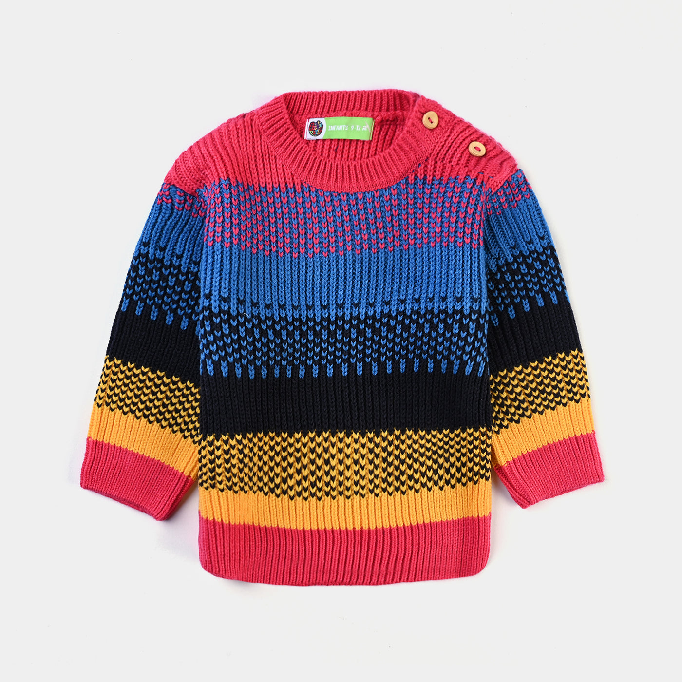 Infant Girls Acrylic Sweater Thread Fusion-Multi