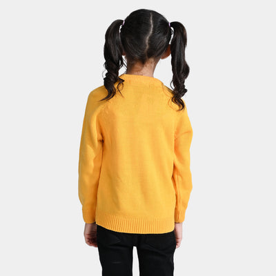 Girls Acrylic Sweater Lazy Daisy-Citrus