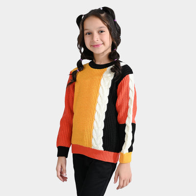 Girls Acrylic Sweater Harvest-Multi