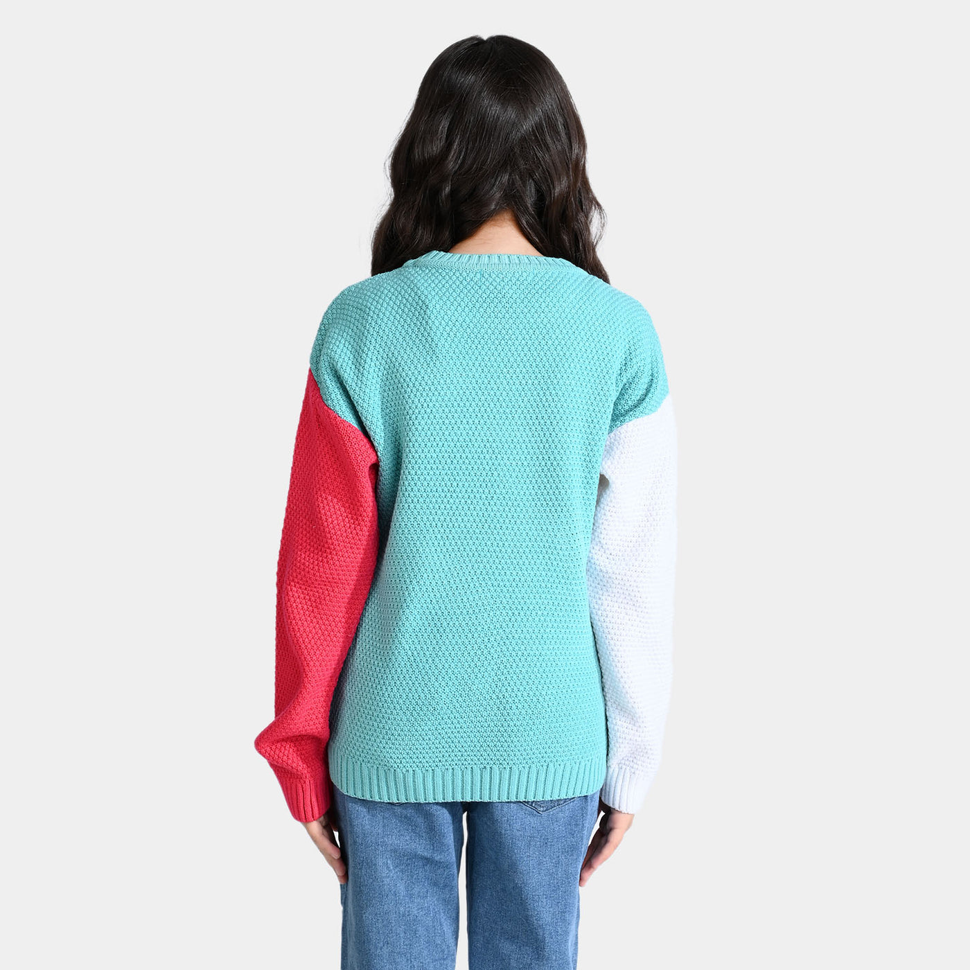 Girls Acrylic Sweater Cosmos-Multi