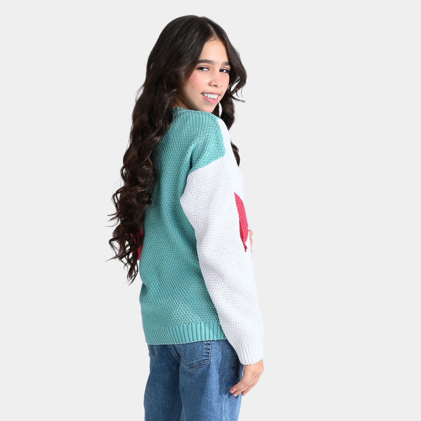 Girls Acrylic Sweater Cosmos-Multi