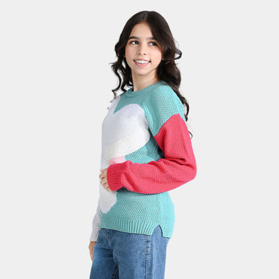 Girls Acrylic Sweater Cosmos-Multi