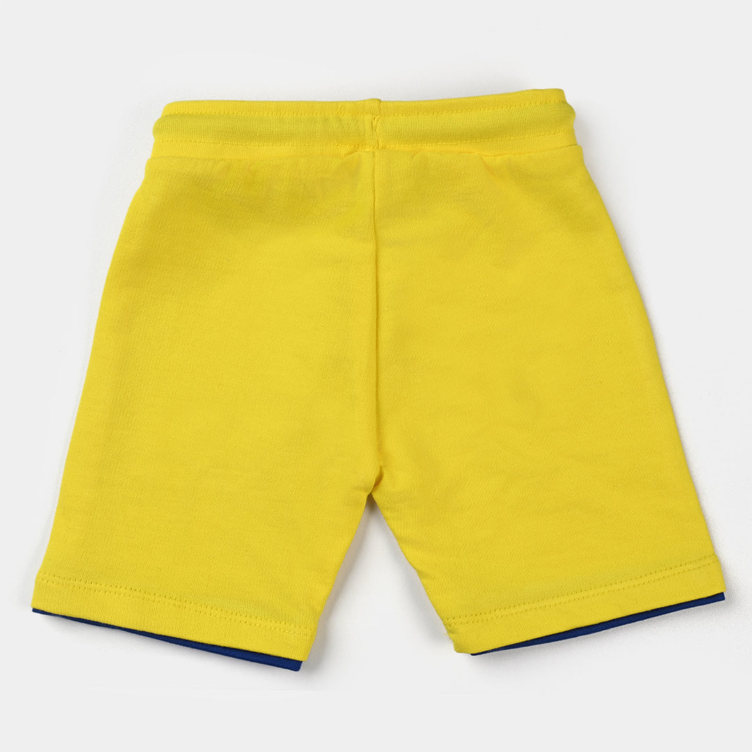 Infant Boys Cotton Terry Knitted Short 35-B.Yellow