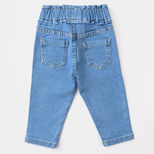 Infant Girls Denim Stretch Pant -LIGHT BLUE