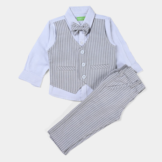 Infant Boys Cotton 2 PC Suit - Stripes