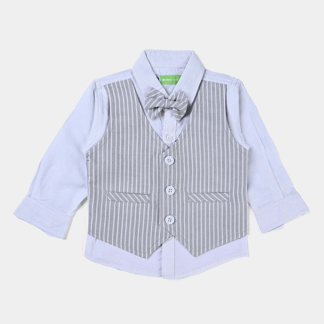 Infant Boys Cotton 2 PC Suit - Stripes