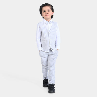 Boys 2PC Suit Grey Stripes-GREY