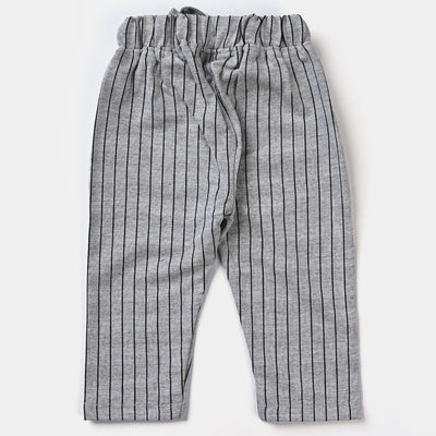 Infant Boys Suit Knitted Stripes-GREY