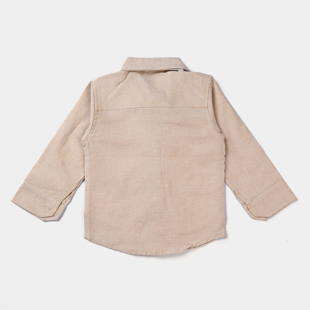 Infant Boys Suit Check-Off White