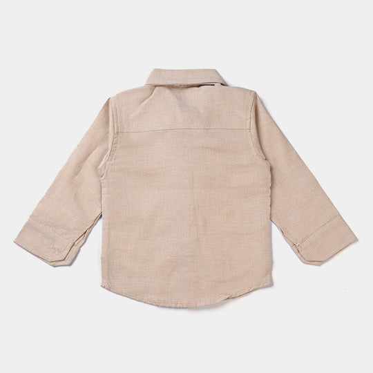 Infant Boys Suit Check-Off White