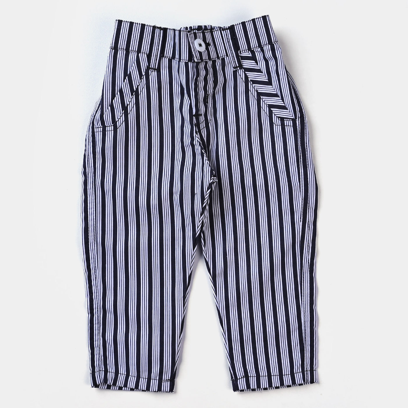 Infant Boys Suit B&W Stripes-BLACK