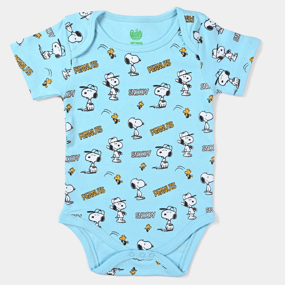 Infant Boys Cotton Jersey Romper Set -B.Blue