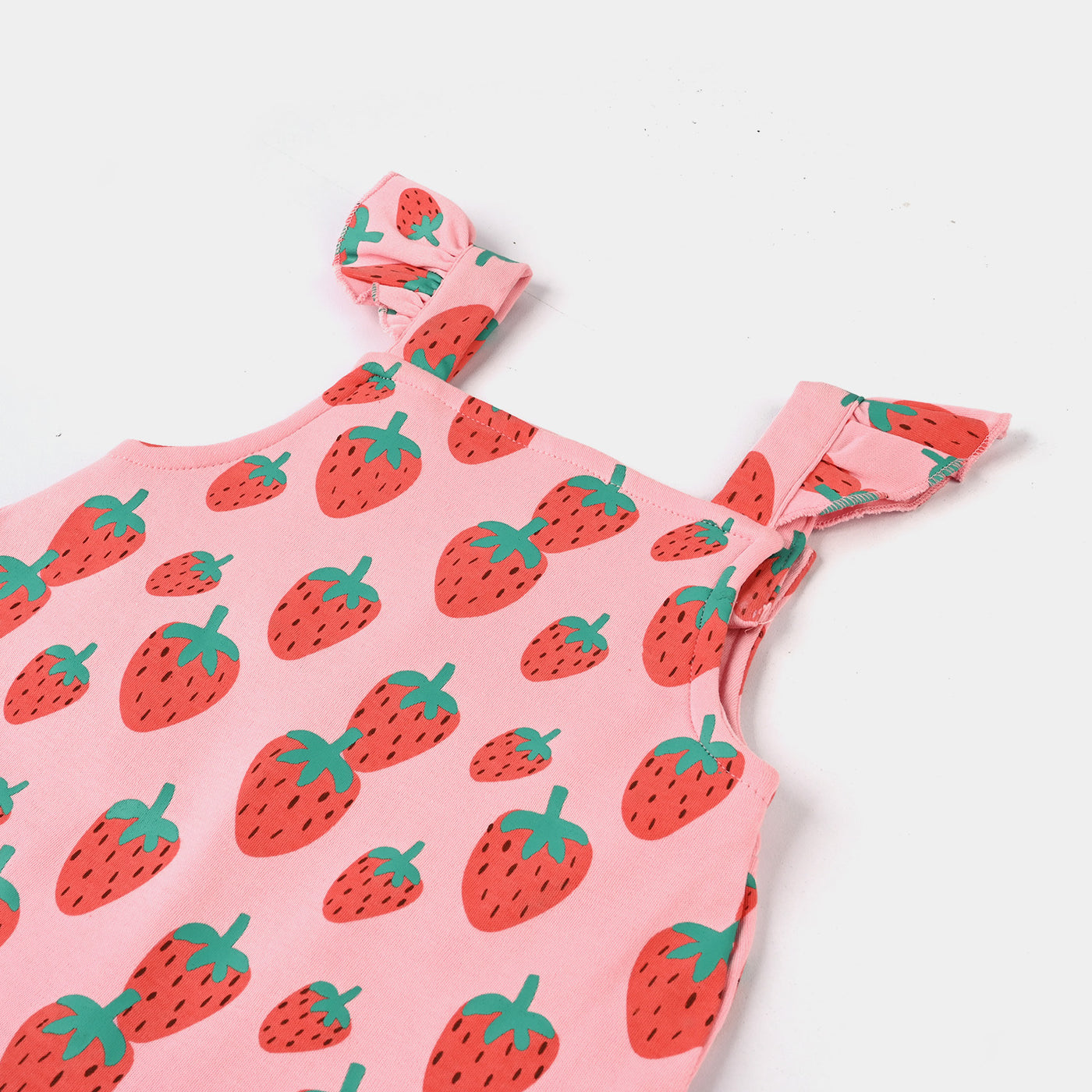 Infant Girls Cotton Jersey Knitted Suit Strawberry