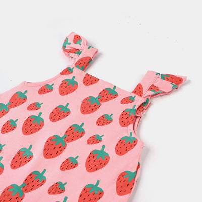Infant Girls Cotton Jersey Knitted Suit Strawberry-P.Cosmose