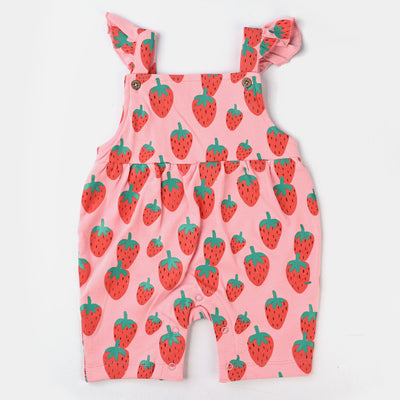 Infant Girls Cotton Jersey Knitted Suit Strawberry